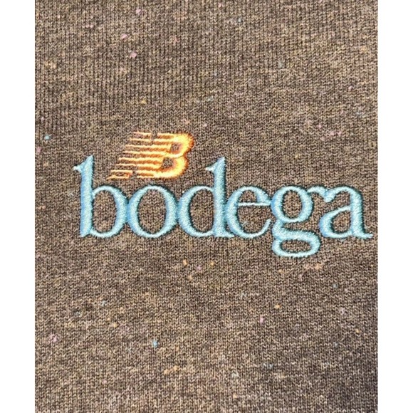 New Balance x Bodega Hoodie DUO Men’s Size LARGE Brown Drawstring RARE MT33571 - Picture 5 of 10
